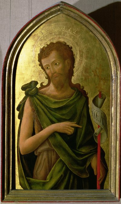 St. Johannes de Doper, paneel van een polyptiek verwijderd uit de kerk van St. Francesco in Padua, 1451 (paneel) door Antonio Vivarini